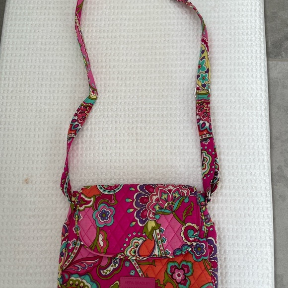Vera Bradley Triple ZIP Hipster - Pink Swirls Small Flap Crossbody Bag - Picture 8 of 8